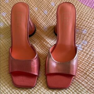 ShuShop Metallic Pink Mules